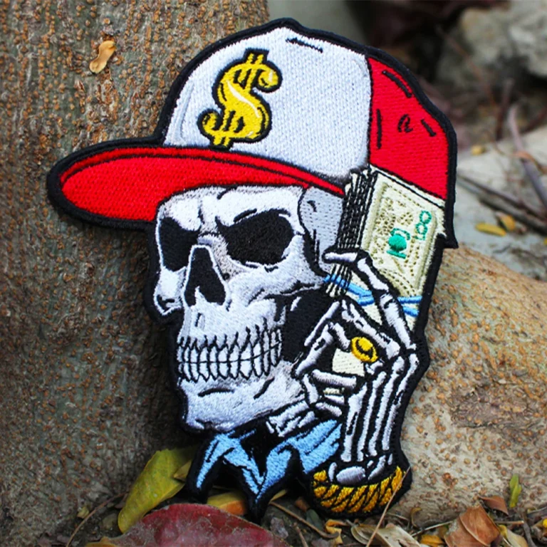 Dollar skull patch