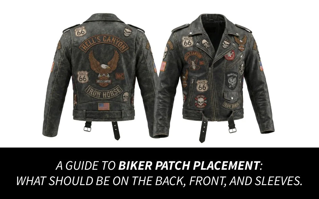 Biker Patch Placement Guide: Back, Front & Sleeve Rules Explained